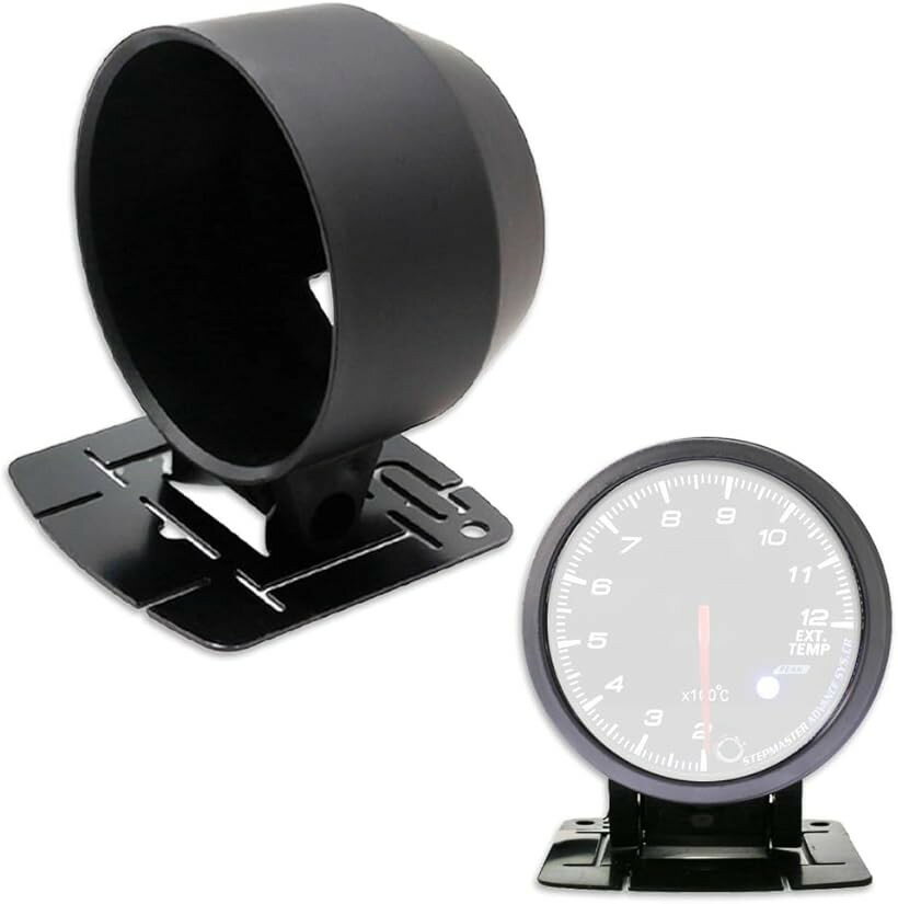 メーターホルダー 60φ フード メーターステー 追加メーター ブースト計台座 汎用 ピラーメーター パネル ブラック 薄型 ミドルタイプ 車用アクセサリー