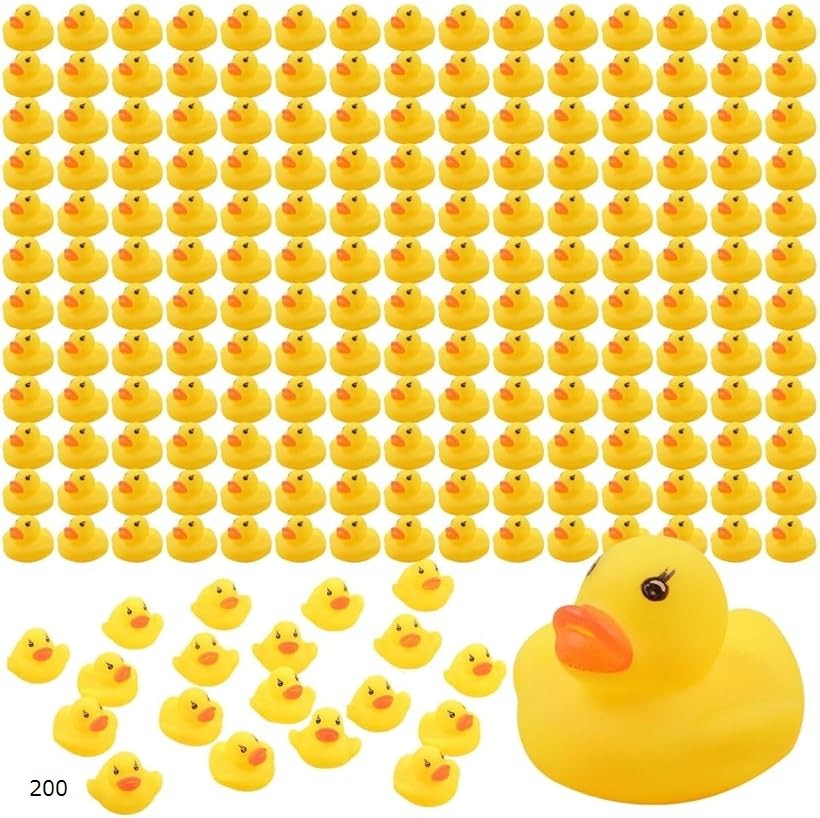 アヒル お風呂 おもちゃ あひる 音が鳴る 水遊び 景品 縁日 アヒルすくい バスグッズ 玩具 対象年齢6歳以上 (200個)の商品画像