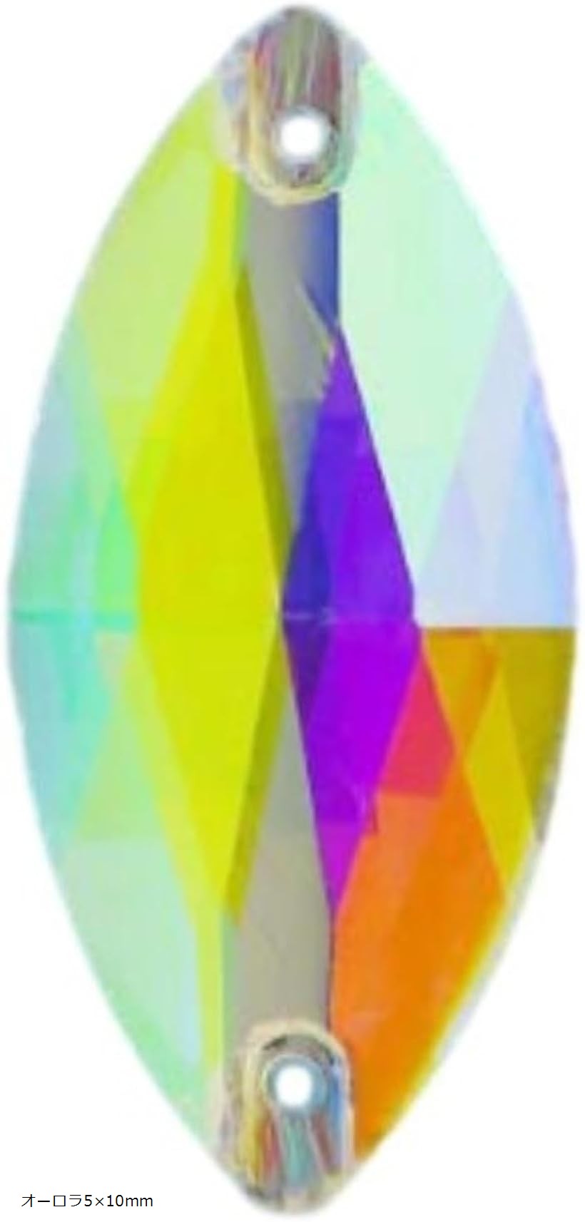 ガラス ビジュー レモン 型 装飾 手芸 オーロラ パーツ ライン ストーン クリスタル 衣装 DIY (オーロ..