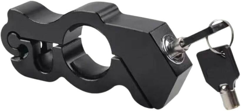 互換品 バイク用 ブレーキロック ハンドル 防犯用品 ディスクロック 盗難防止 取付け簡単 汎用品 (ブラ..