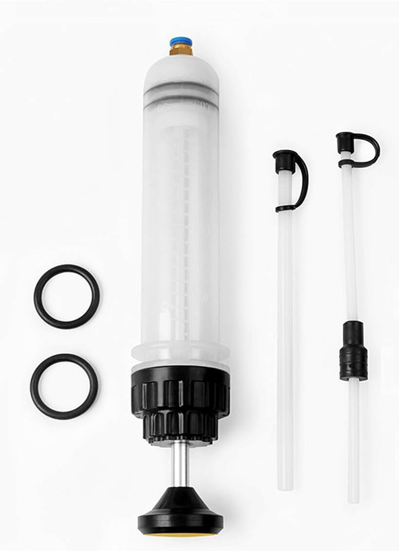 オイル交換 手動式 シリンジ型 オイルポンプ 200ml 抽出ポンプ 延長ホース付き 潤滑油 工具 汎用 自動車・バイク用