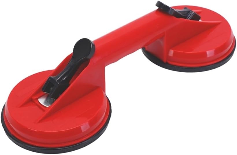 バキュームリフター 吸盤 強力 サクションカップ 小型 車 ガラス 凹み 修理 荷物 ダブル (レッ ...