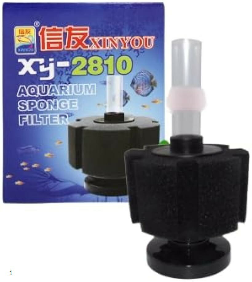 其它 - XY-2810 バイオ スポンジ フィルター 水槽 アクアリウム用 水質 改善 ろ過 淡水 海水 (ブラック, 1)