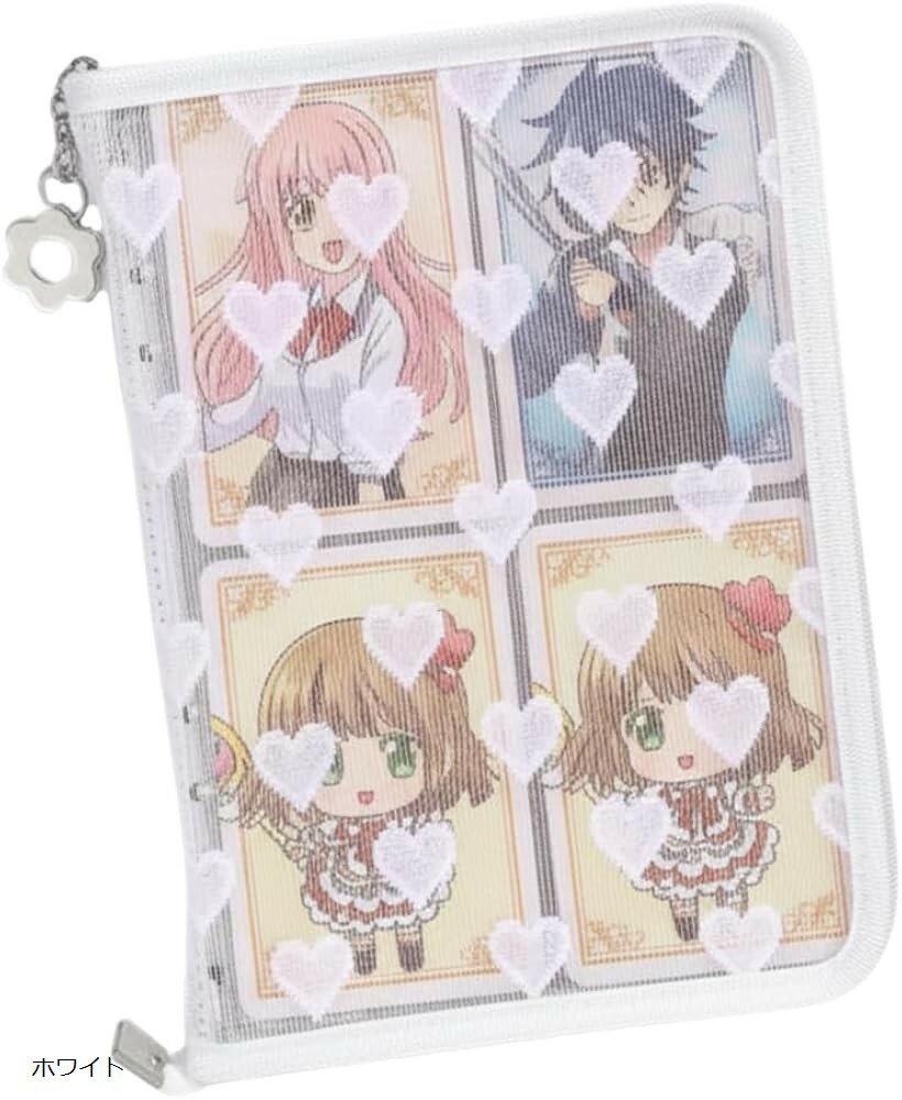 トレカケース A5 6穴 バインダー リフィル20枚付き 160ポケット ぱしゃこれ収納ファイル ハート (ホワイト)