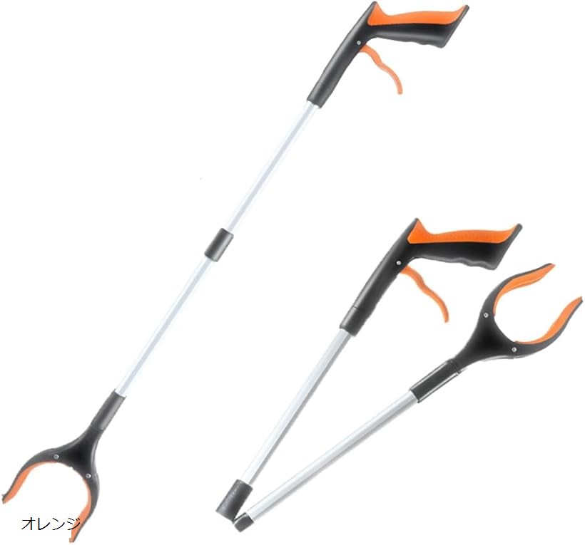Rakuten - マジックハンド リーチャー 入院 介護用 マグネット内蔵 360度回転可能 折りたたみ式 (オレンジ)