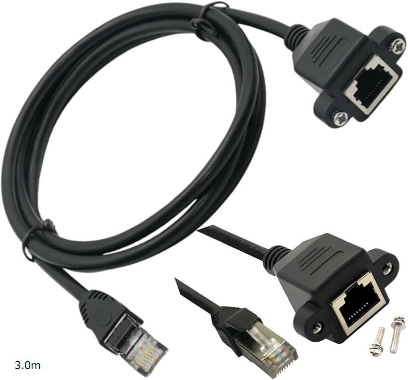 ICOM用 KENWOOD マイク延長ケーブル 8ピン モジュラータイプ RJ45 YAESU STANDARD (3.0m)