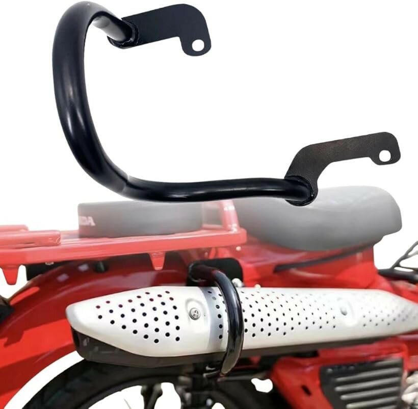 互換品 ラッシュガード クラッシュバー 転倒防止 CT125 ハンターカブ Hunter Cub 用 マットブラック エキゾーストカバー 外装 カスタム パーツ バイク 保護 フレームパーツ 汎用 (ブラック)