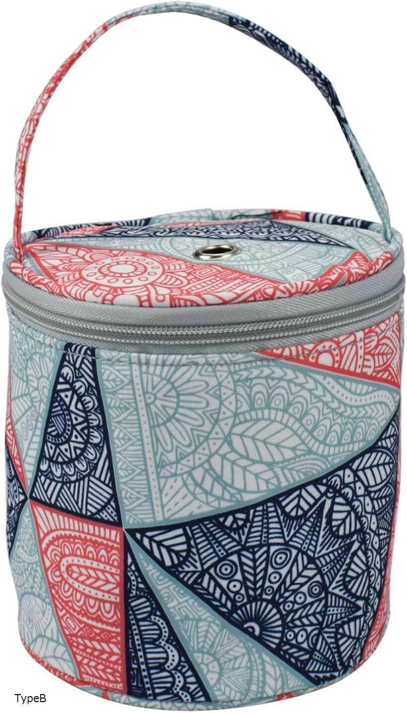 毛糸 収納 ポーチ 編み物 バッグ ヤーンホルダー 持ち運び 手芸 裁縫グッズ 便利 小物入れ メイクポー..