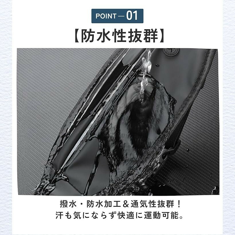 ウエストポーチ ランニング ジョギング マラソン 腰バック 反射材 (ホワイト, 33x1...