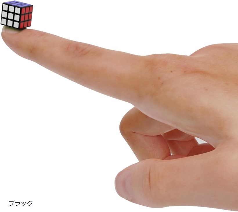 マイクロキューブ 立体キューブ 3x3 スライドパズル 6面パズル パズルキューブ (ブラック)