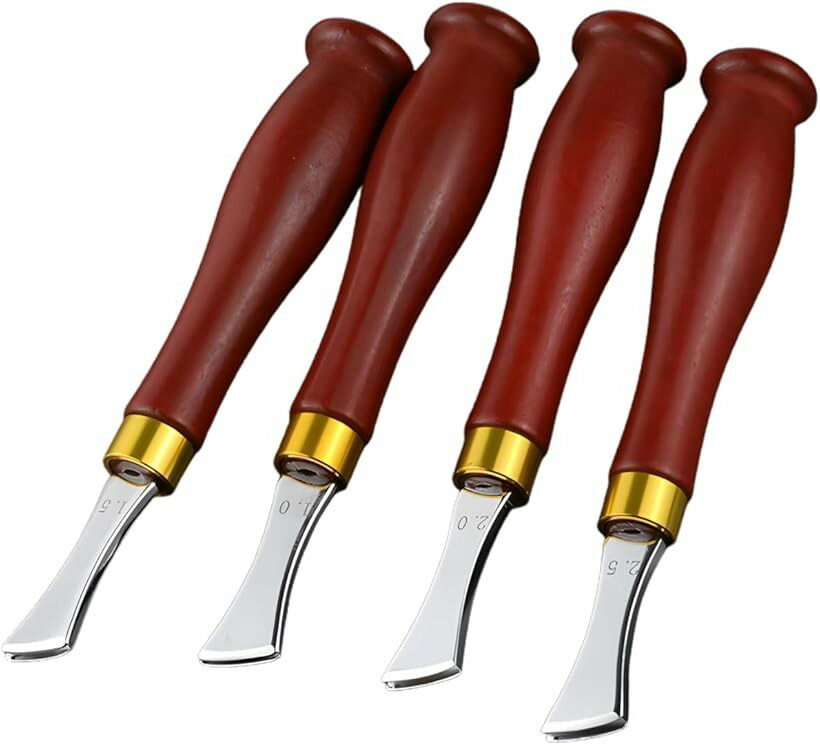 レザークラフト 工具 革 工具セット 革の表情が変わる 革細工 念引き フチ捻 線引き 玉捻 コバ処理 1mm 1.5mm 2mm 2.5mm 4本セット