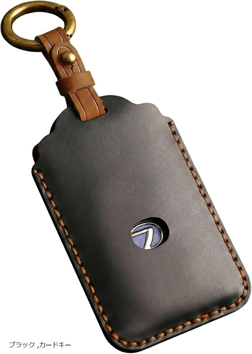 互換 レクサス キーケース カード 本革 カードキー キーカバー LEXUS NX RX UX LBX 第3世代 専用設計 (ブラック)