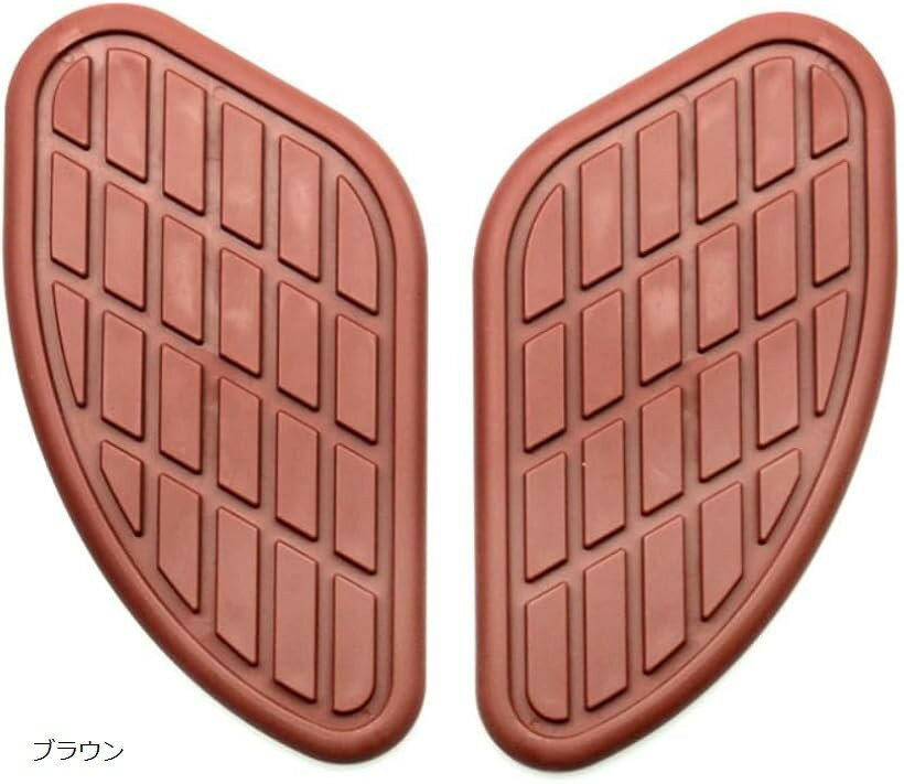 バイク タンクパッド ニーグリップ対応 タンク保護シート (ブラウン)