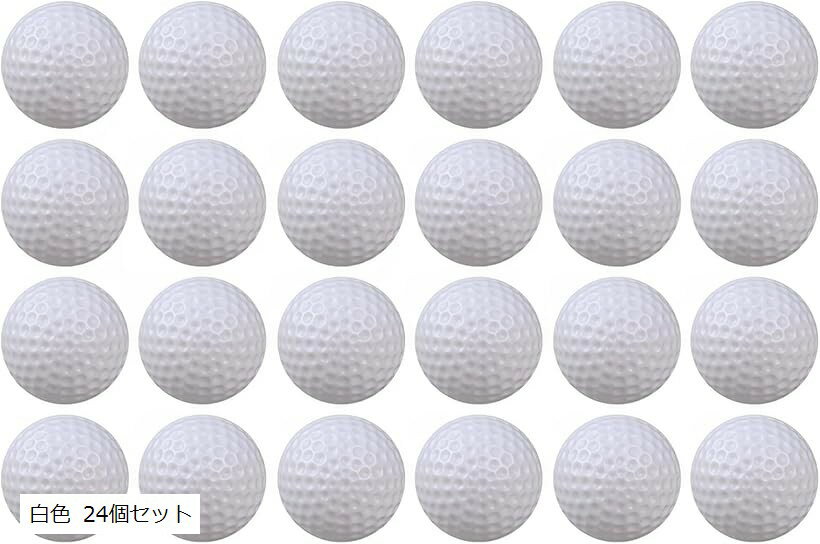 Other - ゴルフ インパクト ボール ゴルフ練習器具 アプローチ練習 白色 24個セット (白)