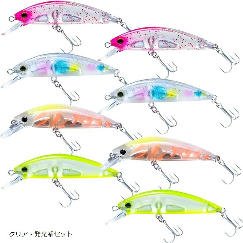 シンキングミノー フィッシングルアー 釣り具 ライトゲーム アジングセット 8本 表層 シャロー 渓 ...