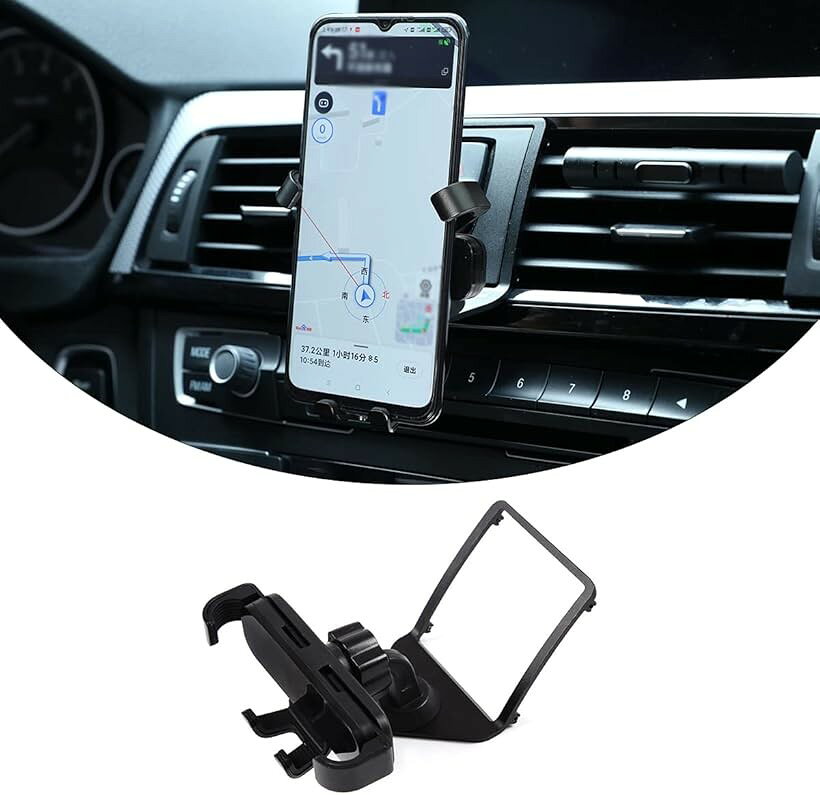 BMW 1/2/3/4シリーズに専用 スマホホルダー 車 スマホスタンド 重力式 携帯ホルダー エアコン 吹き出し口 スマートフォン用 車載ホルダー 携帯電話 360度回転 取り付け簡単 全機種対応 カー用品 アルミニウム合金製