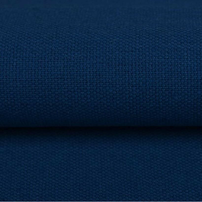 手芸用 綿 麻 生地 カラー 幅1.5mx5m 無地 単色 布 コットンリネン (ネイビー)