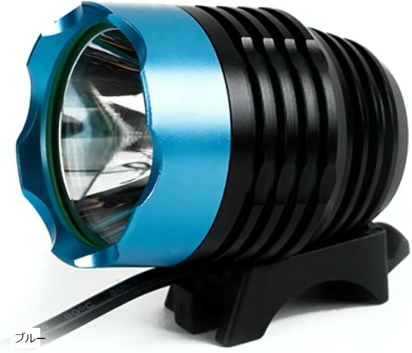 自転車 ライト USB接続 ヘッドライト サイクルヘッドライト LED らいと 高照度 防水 USB充電式 ロードバイク 汎用 (ブルー)