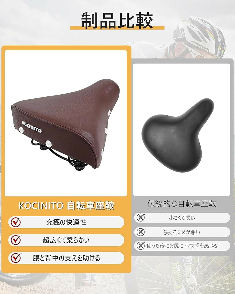 互換品 自転車用サドル 低反発素材 衝撃吸収設計 防水防滑 超極厚 痛くないサドル ...