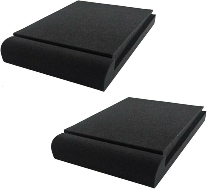 オーディオスピーカー 吸音材 ウレタンマット 防振 防音パッド スピーカースタンド 台 30x17x4cm 2枚