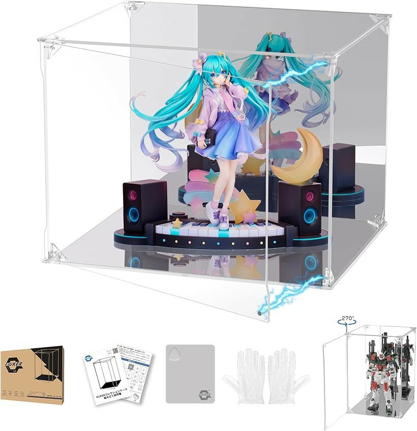 フィギュアケース UVカット アクリルケース マグネット付き 前扉 コレクションケース ディスプレイ ...