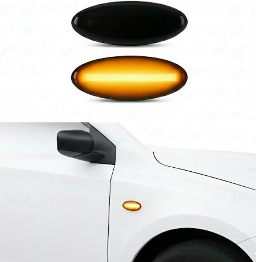スズキ用 シーケンシャル LED サイドマーカー 流れるウィンカー DA64V 高輝度LED搭載 キャンセラー内蔵 ハイフラ防止抵抗搭載 (スモークレンズ)