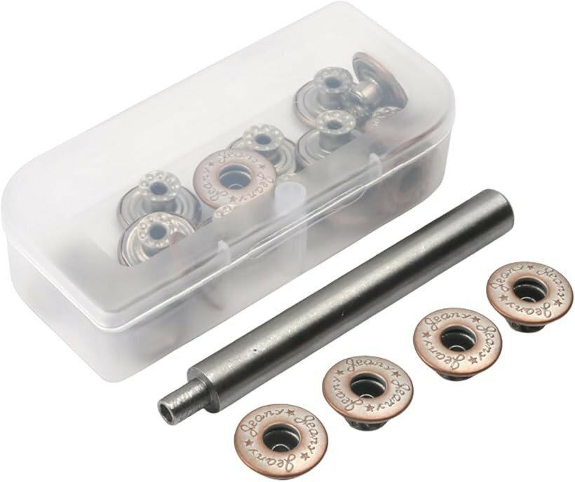 乐天商城 - 初心者でも扱いやすいジーンズボタン 17mm 20個 打ち具 デニム補修交換 手芸 パンツ修理 (B)