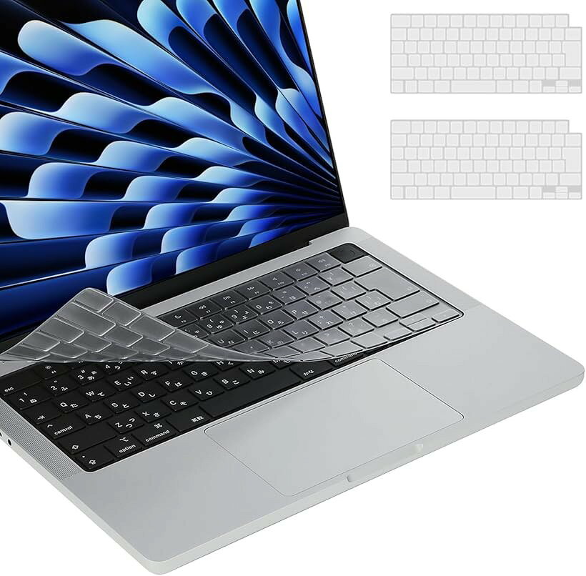 2枚入り・予備用2026 MacBook Pro 14/16 Air 13/15 NEO 512GB 専用 キーボードカバー 日本語JIS配列 極薄0.18mm TPUフィルム (Pro/Air/Neo(512GB))