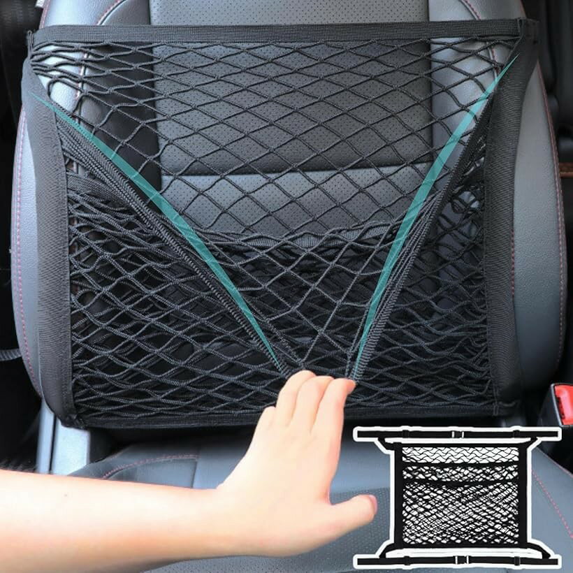 バリエーションコード : 2brkv9tu2l商品コード2brkvynq5t商品名助手席 収納 ネット 荷物 固定 車内 整理 収納 二重ネット バッグ置き 小物入れ コンパクト 省スペース 落下防止 多目的 収納グッズ カバン置き バッグホルダー 軽量 折りたたみ式 持ち運び可能 滑り止めブランドEVOXカラーブラックサイズ等Mサイズ(50x40cm）「助手席のスペースを有効活用」助手席収納ネットは、助手席に設置することでカバンや買い物袋をしっかり固定し、走行中の荷崩れを防ぎます。車内を整理整頓しやすく、必要なものを手の届く範囲に置いておける便利な収納アイテムです。ブレーキを踏んだときだと、座席から荷物が滑り落ちるストレスを軽減し、スムーズな移動環境を提供します。シンプルなデザインで、軽自動車からミニバンまでどんな内装にも馴染みやすいのが特徴です。「二重ネット構造でしっかり保持」特殊な二重ネットを採用しており、厚みのあるバッグから細かな小物まで幅広く対応します。ネット状の小物入れ部分は伸縮性があり、中に入れたものの落下防止に役立ちます。二重構造にすることで強度が増し、重量のある荷物もしっかりと支えることが可能です。車内の限られたスペースを無駄なく使える収納アイテムとして、日々の通勤やお出かけ時の荷物管理を強力にバックアップします。視認性も良く、中身がすぐに確認できる点も便利です。「便利なバッグホルダーとして」カバン置きやバッグ置きとして専用のスペースを確保できるバッグホルダーです。底面や接地面には滑り止め加工が施されており、急な動作の際にも荷物が動くのを防ぎます。助手席に直接置くと不安定になりがちなビジネスバッグやトートバッグも、このホルダーがあれば安定した状態で保持できます。車内整理の効率を上げ、座席の汚れ防止にも繋がる多目的な収納用具として重宝します。大切なカバンを床に置きたくない時にも役立つアイテムです。「軽量で折りたたみ式な設計」使用しない時はコンパクトに折りたたむことができ、座席の隙間やシートポケットに収納できる省スペース設計です。軽量な素材で作られているため、持ち運び可能で別の車への移動もスムーズに行えます。助手席だけでなく、トランクボックスやラゲッジボックス内の仕切りとして活用するのも効果的です。多目的に使えるため、車内の整理だけでなくレジャーシーンでの荷物整理にも役立ちます。予備の収納グッズとして車備え付けにしておくと非常に便利です。「サイズ/商品詳細」本体：＊Mサイズ(50x40cm) Lサイズ(55x55cm) ＊重さ：190g ＊軽自動車 コンパクトカー ステーションワゴン SUV ミニバンなどさまざまな車種に対応。この助手席用収納ネットは、多くの車種で利用できるよう調整が可能です。車内の整理を助け、荷物の固定を容易にする実用的なネットは、日常の使い勝手を向上させます。ラゲッジボックスやトランクボックスに予備として備えておくのにも適した、持ち運び可能なサイズ感が魅力の一品。収納と固定を両立する多目的アイテムです。※ 他ネットショップでも併売しているため、ご注文後に在庫切れとなる場合があります。予めご了承ください。※ 品薄または希少等の理由により、参考価格よりも高い価格で販売されている場合があります。ご注文の際には必ず販売価格をご確認ください。※ 沖縄県、離島または一部地域の場合、別途送料の負担をお願いする場合があります。予めご了承ください。※ お使いのモニタにより写真の色が実際の商品の色と異なる場合や、イメージに差異が生じることがあります。予めご了承ください。※ 商品の詳細（カラー・数量・サイズ 等）については、ページ内の商品説明をご確認のうえ、ご注文ください。※ モバイル版・スマホ版ページでは、お使いの端末によっては一部の情報が表示されないことがあります。すべての記載情報をご確認するには、PC版ページをご覧ください。助手席での荷物の固定に役立つ、車内整理のための収納グッズです。二重ネット構造を採用し、カバン置きやバッグ置きとしての落下防止機能を備えています。軽量で折りたたみ式のため、持ち運び可能で省スペースに保管できます。滑り止め加工により走行中の安定感も確保。トランクボックスやラゲッジボックス内の小物入れとしても多目的に活用できる、コンパクトなバッグホルダーとして車内の利便性を高めます。