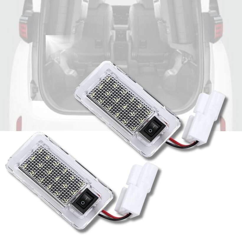 互換品トヨタ アルファード ヴェルファイア対応 ラゲッジランプ LED ホワイト 内装パーツ 純正交換型 2個セット (2個セット)