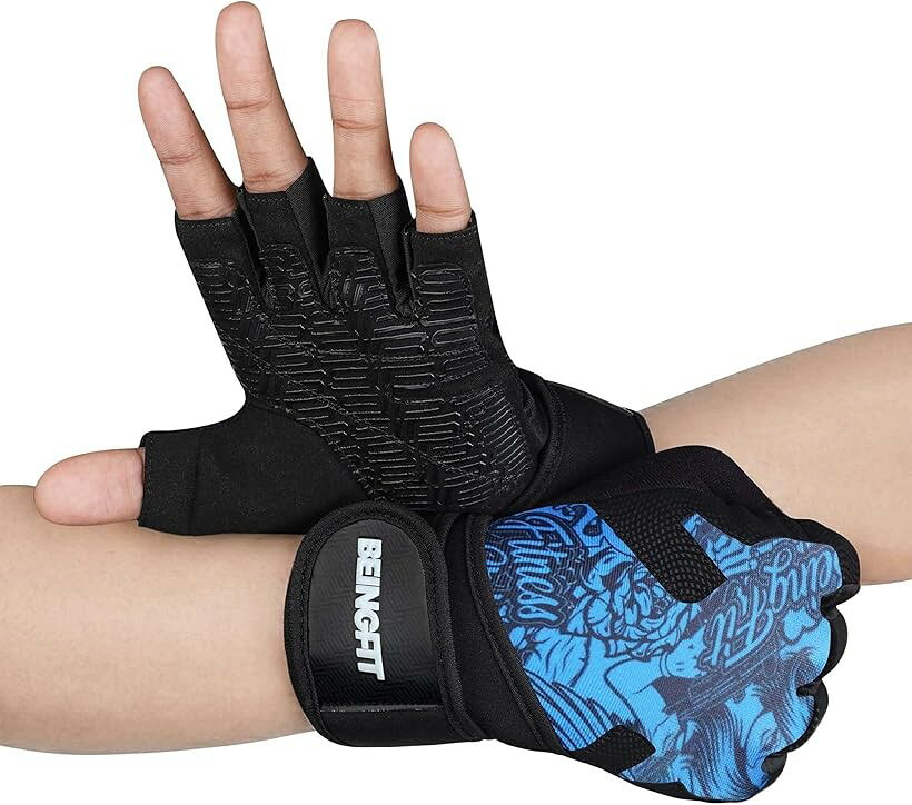 バリエーションコード : 2brsll4jyv商品コード2brslc2fhw商品名BEINGFIT トレーニンググローブ 筋トレ メンズ レディース ノンスリップ リストラップ付き ジムグローブ ウエイトトレーニング用グローブ 懸垂 ベンチプレス ダンベル マメ防止ブランドBeing fitカラーブルーブラックエイジサイズ等X-Small「BEINGFIT | 3デザイン x 4サイズ展開 — あなたにぴったりのフィット」xx XS・S・M・Lの4サイズと、個性的な3つのデザインから選べるBEINGFITのトレーニンググローブ。男性・女性どちらにも対応し、手のサイズに合わせたぴったりフィットで、ベンチプレス・ダンベル・懸垂など幅広いトレーニングに対応します。周りと差がつくユニークなデザインで、ジムでも存在感を発揮。「ノンスリップグリップ — 滑らず、力が逃げない」xx 手のひらには高密度ノンスリップ素材を採用。バーベル・ダンベル・懸垂バーをしっかりと掴み、グリップ力を維持します。筋トレ中に手が滑る心配がなく、本来の力を100%発揮。マメ（タコ）の発生も防ぎ、長時間のトレーニングでも快適に使用できます。「リストラップ一体型 — 手首をしっかりサポート」xx グローブにリストラップが内蔵されており、ベンチプレスや高重量のウエイトトレーニング時に手首を安定させます。手首の負担を軽減し、怪我のリスクを低下。グリップ力と手首サポートを一度に解決する、プロ仕様の設計です。「対応エクササイズ多数 — 1枚でオールラウンドに活躍」xx ウエイトトレーニング・筋トレ・懸垂・ベンチプレス・ダンベル・ラットプルダウン・デッドリフト・ロウイングなど、あらゆる筋力トレーニングに対応。ジム通いはもちろん、自宅トレーニングにも最適。男性・女性ともに使用可能なユニセックス設計です。「通気性・耐久性に優れた素材 — 長く使えるジム用品」xx 通気性の高い素材を使用し、手のひらの蒸れを抑えながらトレーニングを快適にサポート。縫製・ステッチも耐久性重視で設計されており、繰り返しの使用にも対応。本格的なジムユーザーから初心者まで幅広くお使いいただけます。※ 他ネットショップでも併売しているため、ご注文後に在庫切れとなる場合があります。予めご了承ください。※ 品薄または希少等の理由により、参考価格よりも高い価格で販売されている場合があります。ご注文の際には必ず販売価格をご確認ください。※ 沖縄県、離島または一部地域の場合、別途送料の負担をお願いする場合があります。予めご了承ください。※ お使いのモニタにより写真の色が実際の商品の色と異なる場合や、イメージに差異が生じることがあります。予めご了承ください。※ 商品の詳細（カラー・数量・サイズ 等）については、ページ内の商品説明をご確認のうえ、ご注文ください。※ モバイル版・スマホ版ページでは、お使いの端末によっては一部の情報が表示されないことがあります。すべての記載情報をご確認するには、PC版ページをご覧ください。xxBEINGFITの筋トレグローブ — グリップ力・手首サポート・スタイルが一体にxx 「もっと重いバーベルを上げたい」「懸垂が長くできない」「マメができて痛い」——そんなトレーニングの悩みを解決するのが、このトレーニンググローブです。xxノンスリップグリップで、限界を引き上げるxx 手のひら部分には特殊なノンスリップ素材を採用し、バーベル・ダンベル・懸垂バー・ケーブルマシンのグリップをしっかり支えます。滑りによるグリップの崩れがなくなることで、ターゲット筋肉への集中力が高まり、より効率的なトレーニングが可能になります。xxリストラップ内蔵で、手首を守りながら高重量に挑むxx ベンチプレスやデッドリフトなど、手首に負担がかかるエクササイズでも、内蔵のリストラップが手首関節を安定させます。怪我のリスクを下げることで、トレーニングの継続性を保ちます。xx使い方 / 対応エクササイズ一覧xx - xxベンチプレス・インクラインプレスxx：高重量のバーベルをしっかり把持。リストラップで手首保護。- xx懸垂（チンニング）・ラットプルダウンxx：バーを長時間握り続けても手が痛くなりにくい。- xxダンベルカール・デッドリフトxx：ノンスリップグリップで安定したフォームをキープ。- xxロウイング・ケーブルトレーニングxx：マメを防ぎながら高repこなせる。- xx自重トレーニング・クロスフィットxx：軽量設計で動きを妨げない。xxサイズ選びのポイントxx 手のひら周囲（親指の付け根を一周した長さ）を測り、下記を参考にお選びください： - xxXSxx：約15～17cm - xxSxx：約17～19cm - xxMxx：約19～21cm - xxLxx：約21～23cm 迷う場合は1サイズ上をお選びいただくと、リストラップの装着がしやすくなります。xxBEINGFITの3デザインで、ジムでも個性を表現xx 一般的なトレーニンググローブと異なるBEINGFIT独自のユニークなデザインを3種類ご用意。見た目にこだわりたい方にも満足いただける仕上がりです。