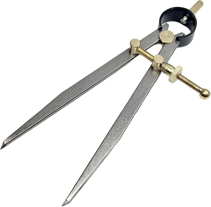 レザークラフト ディバイダー ねじ式 皮革コンパス (最大直径160mm)