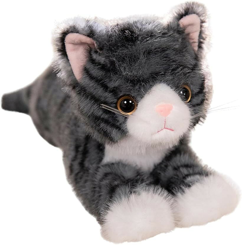 楽天市場】猫 ぬいぐるみ リアル サバトラ猫の通販