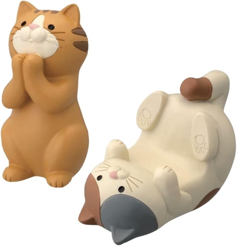 猫 スマホスタンド メガネ立て 卓上 かわいい インテリア 置物 三毛猫 トラ猫