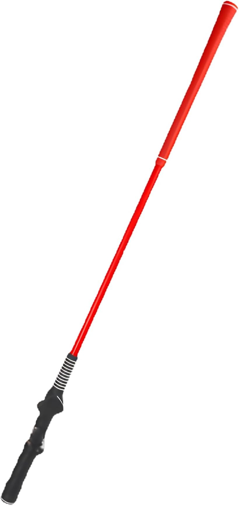 ゴルフ 練習器具 スイング 素振り スイングスティック 補正グリップ (レッド)