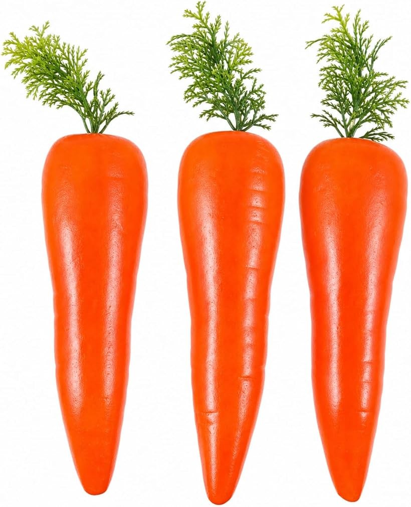 食品サンプル 人参 にんじん ニンジン 3本セット フェイク野菜 にんじん模型 リアル 本物そっくり 撮影小道具 ディスプレイ