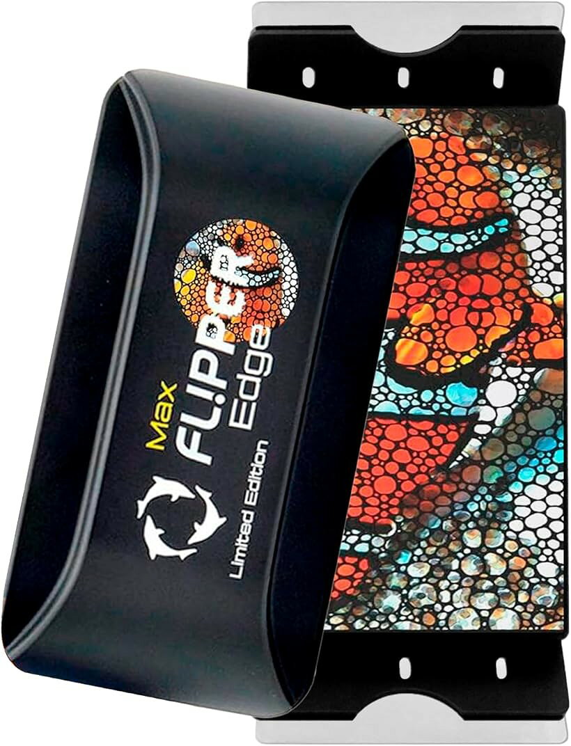 Flipper Edge Max Clownfish 限定版 フローティング磁気アクアリウムクリーナー 2イン1 デュアルブレードスクラバー＆スクレーパー (LTDカクレクマノミ。, MAX - For Tanks Up to)