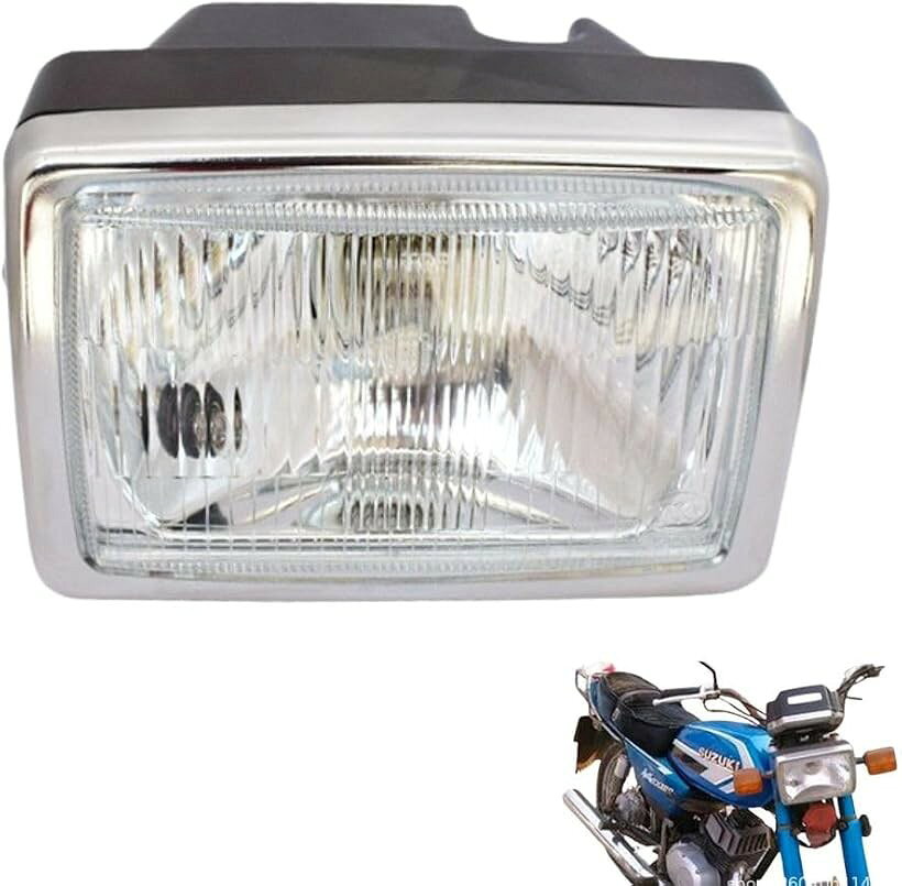 互換品 バイク ヘッドライト 角目 ガラスレンズ 汎用 クラシック ハロゲン FT400 TZR125 CB125T FTR250 AR125 対応 ホンダ カスタム 補修 (クリア)