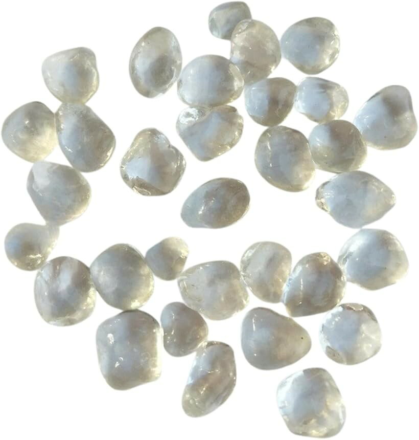 アクアリウム 水槽 飾り石 カラフル ガラス 底砂 砂利 DIY 玉石 (クリア, 3-6mm)