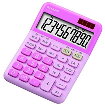 カラー電卓 ミニナイスサイズ ピンク系 EL-M334-PX ELM334PX(ストロベリーチーズケーキ(ピンク系))