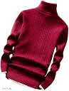 ハイネック スリム ケーブル ニット セーター メンズ(レッド, 03.XL(日本サイズ:L))