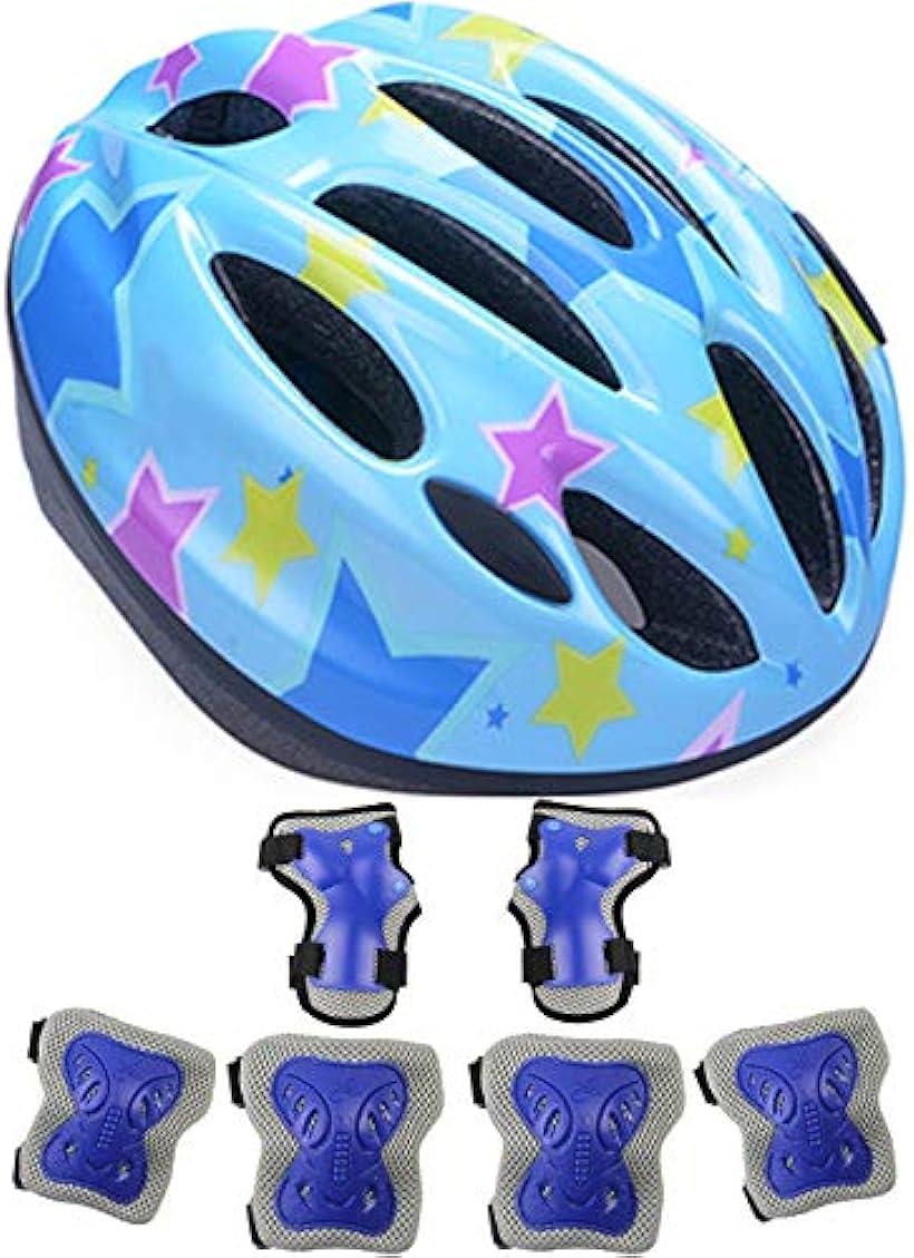 YRINA 子供用 ヘルメット 自転車 キッズ 軽量 サイズ調整可能 男の子 女の子 サイクリング (03.ブルースター（M）)