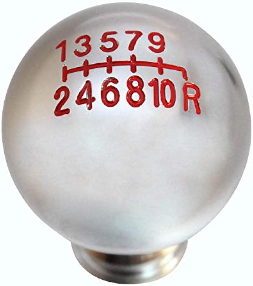 互換品nakira 10速 シフトノブ MT 丸型 汎用 8mm 10mm 12mm nkr1085 シルバー (シルバー)