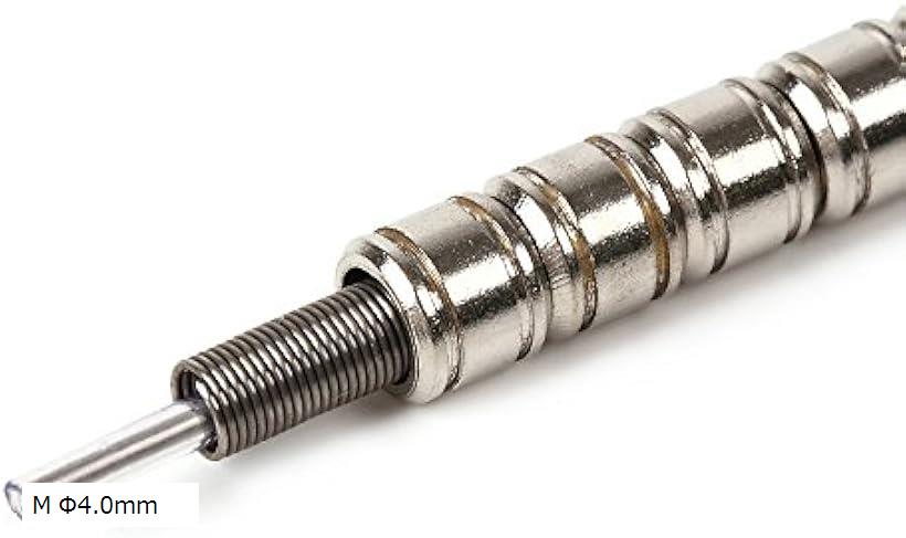 アルミパイプ シルバー パイプ+スプリング+芯線の3点セットです M Φ4.0mm (M Φ4.0mm)