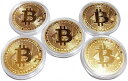 【全商品P5倍★5/16 1:59迄】ビットコイン レプリカ Bitcoin replica 金運グッズ (ビットコイン（金）5枚セット)