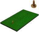 【楽天ランキング1位入賞】ゴルフ ショット用マット 練習用 分厚い 60cmx30cm 厚み 1cm 人工芝 ティー2種付き(ショット用マット)