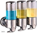 ソープディスペンサー 壁掛け 風呂 キッチン おしゃれ ウォールマウントポンプ 手動(1500ml)