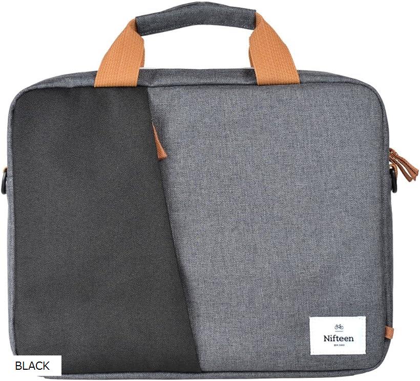 Manhattan 13″Laptop Sleeve コンピュータバッグ ラップトップ ショルダーバッグ 荷物に取付可能(BLACK, 13インチ)