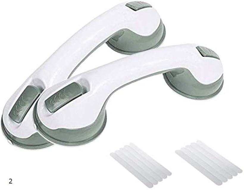 【4時間限定50％OFF スーパーセール】【楽天ランキング1位入賞】強力吸盤手すり 2個セット 介護 お風呂用品 浴室 トイレ 階段 玄関 滑り止めテープ 2セット付きのサムネイル