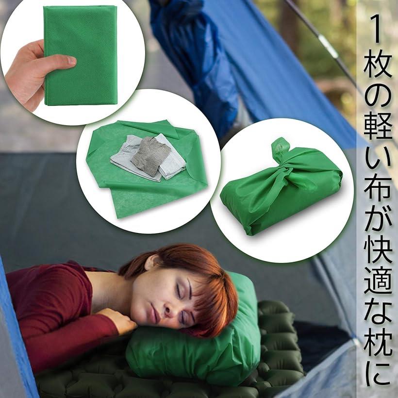 寝袋用マット パッド 便利な枕カバーと修理パッチ付 スリーピングマット スリーピングパッド 携帯エアーマット エアーパッド 軽量でコンパクト キャンプ バックパッキング 防災などに最適 グリーン(緑、 Medium)通販格安セール情報 楽天 通販